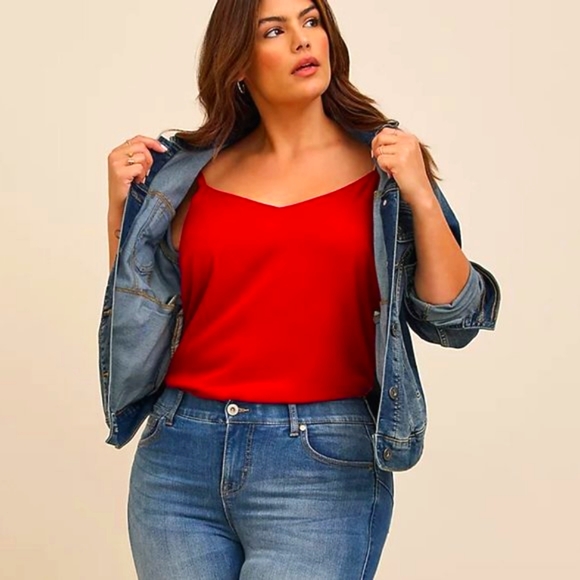 ❤️NWT VINTAGE TORRID STRETCH CHALLIS CAMI TANK ADJUSTABLE STRAP - PLUS SIZE - Picture 6 of 13